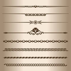 Design elements - dividing lines and ornaments.