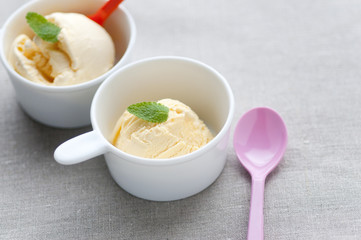 アイスクリーム　バニラアイス　バニラ