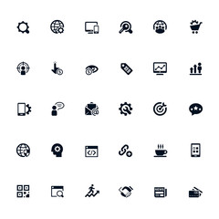 SEO Professional Mono Icon Set