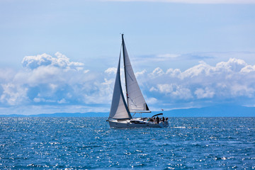 Recreational Yacht at Adriatic Sea