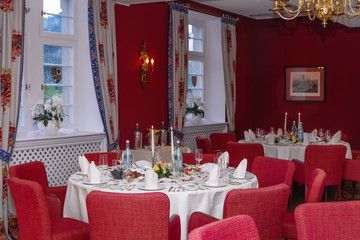 Interior German restaurant.