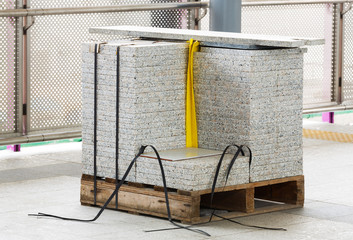 Stacks of stone tiles