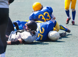 Fototapeta premium knocked down athletes