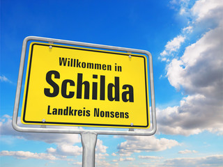 Ortsschild Schilda