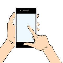 Smart phone in a hand