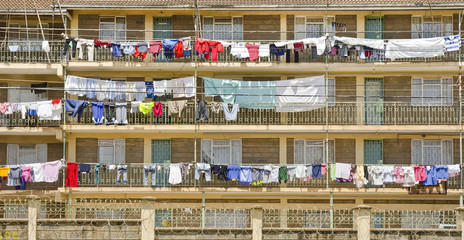 Washing hanging out to dry