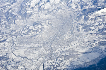 Sarajevo, Bosnia and Herzegovina from the air