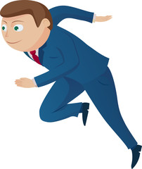 Running businessman