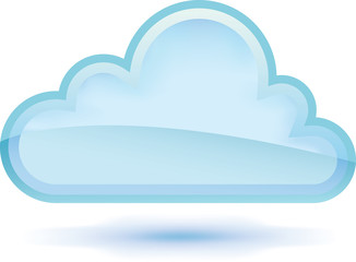 Cloud icon with shadow