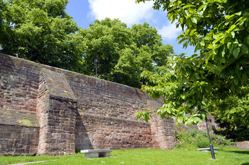 Fototapeta na wymiar Chester City wall