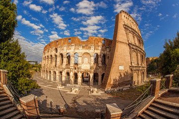 Colosseum during spring time in Rome, Italy
