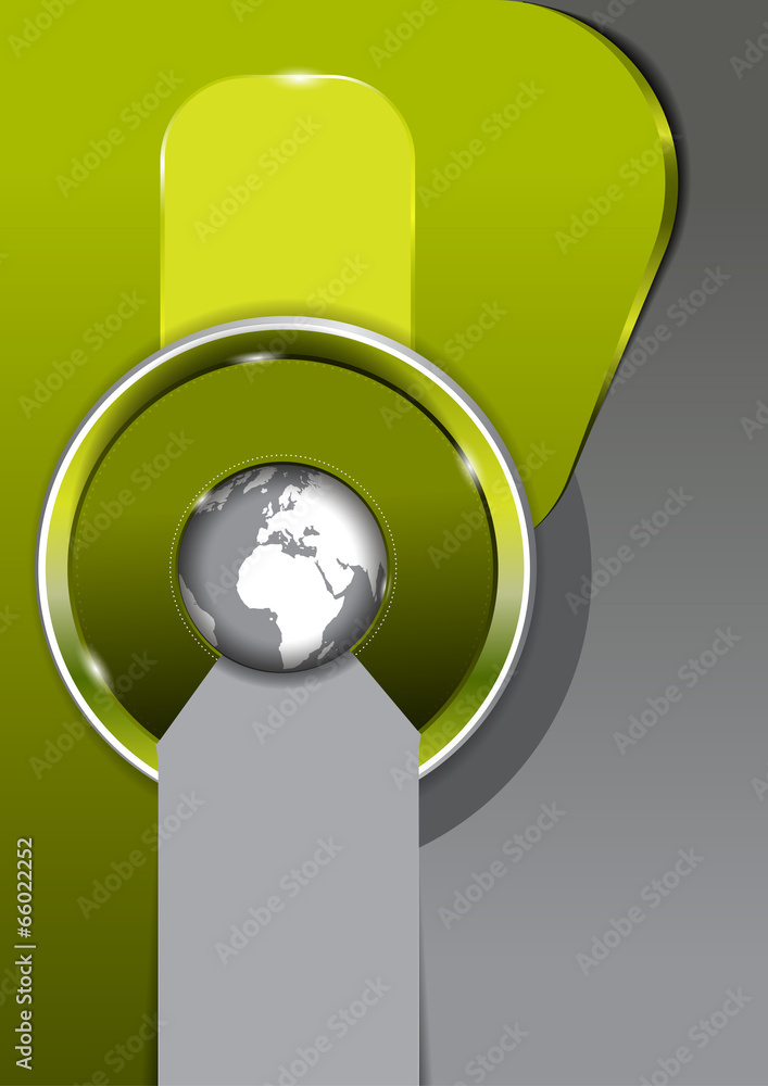 Aufkleber vector green background with globe