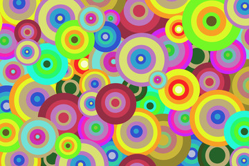 Fototapeta premium Bright abstract background of colored circles for design
