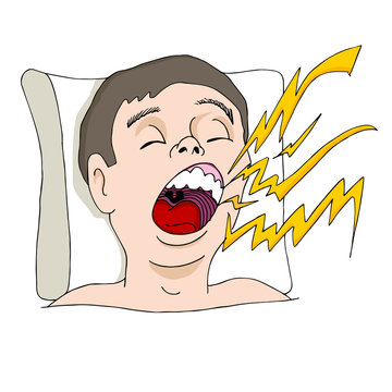 recommend clip art: Loud Snoring Man