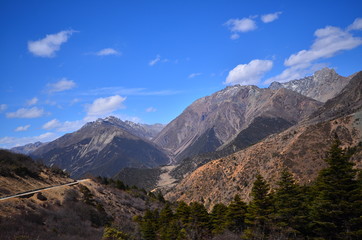 Mountain Range in Highland Area of China