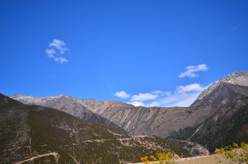 Fototapeta premium Mountain Range in Highland Area of China
