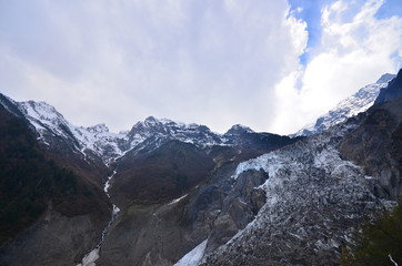 Obraz premium Ice Glacier on Snow Mountain