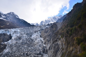 Obraz premium Ice Glacier on Snow Mountain