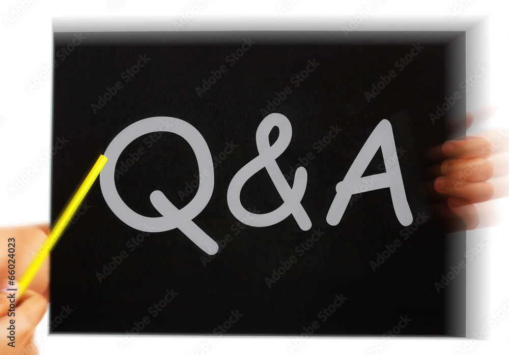 Poster q&a message means questions answers and assistance
