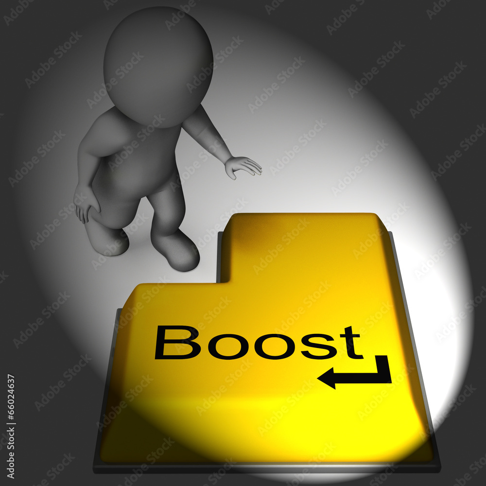 Poster boost keyboard means upgrade or improvement on computer
