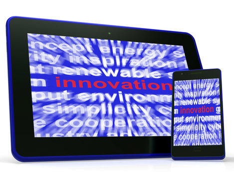 Innovation Tablet Shows Originality Creating And Improving