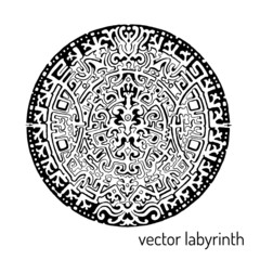 Mandala labyrinth abstract ornament