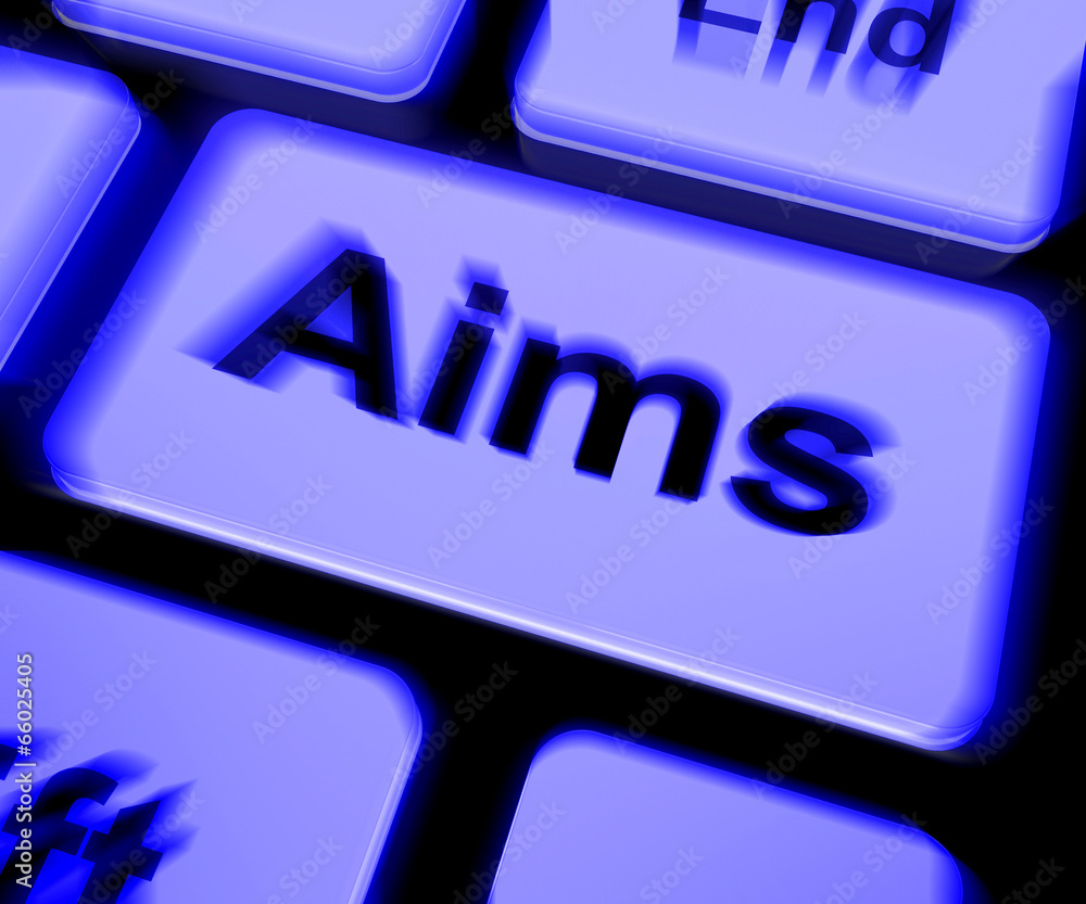 Poster aims keyboard shows targeting purpose and aspiration