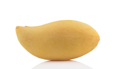 Yellow mango isolated on a white background