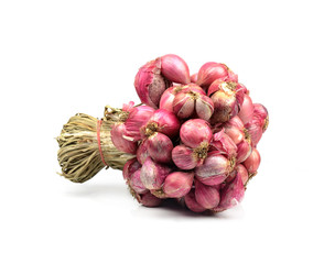 red onions isolated on white background