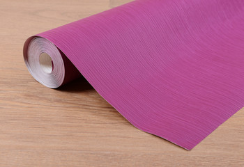 Wallpaper on wooden floor