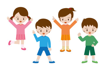 子供達（ポーズ）