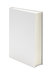 Blank white book on white with clipping path