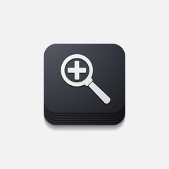 square button: magnifier