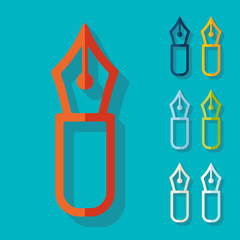 Flat design: pen
