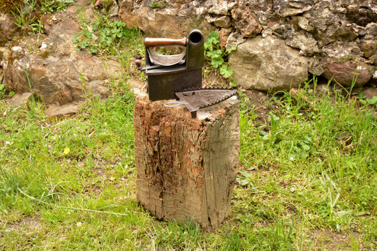 plancha antigua de metal