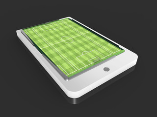 Soccer field on smartphone