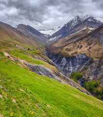 View of the village Les Hieres, Alps, France.