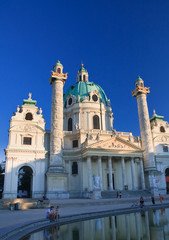 Fototapeta na wymiar Karlskirche (St. Charles Church). Vienna, Austria