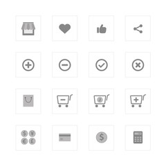 Shopping icon set.