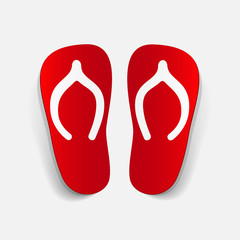 realistic design element: slippers