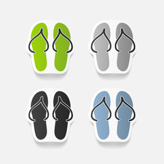 realistic design element: slippers
