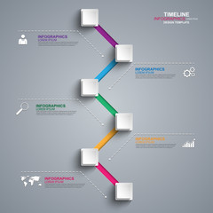Abstract 3D digital Infographic