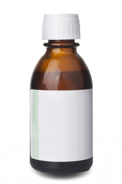 Medical bottle of brown color