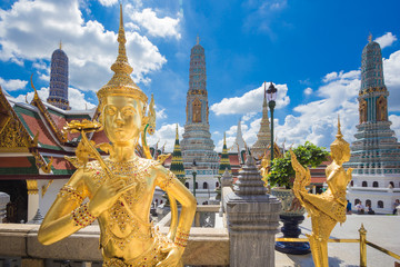 Fototapeta premium Buddha sculpture Grand palace also calles Wat Phra Kaew in Bangk