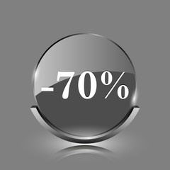 70 percent discount icon