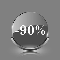 90 percent discount icon