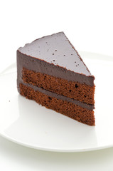 Cake chocolate isolated on white background