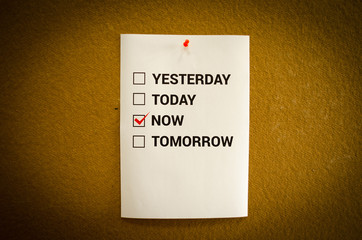 "Do it now" motivation concept
