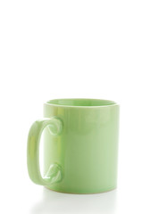 Color mug isolated on white