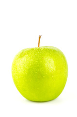 Green apple isolated white background